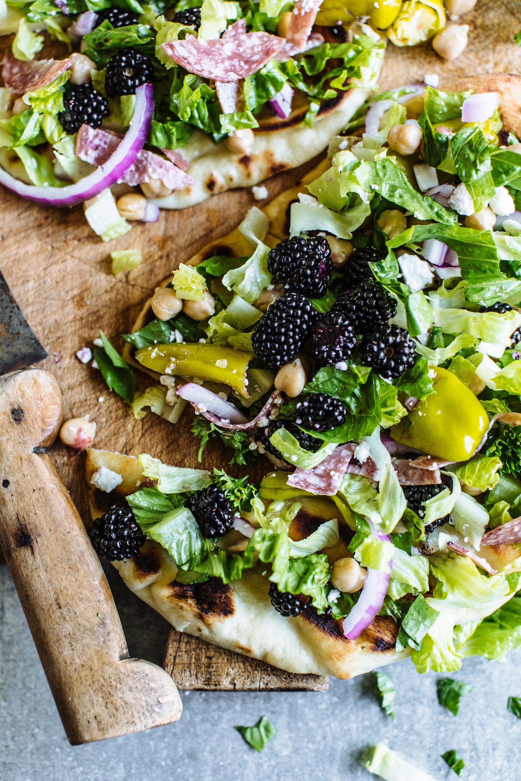 Blackberry Chopped Salad Pizza