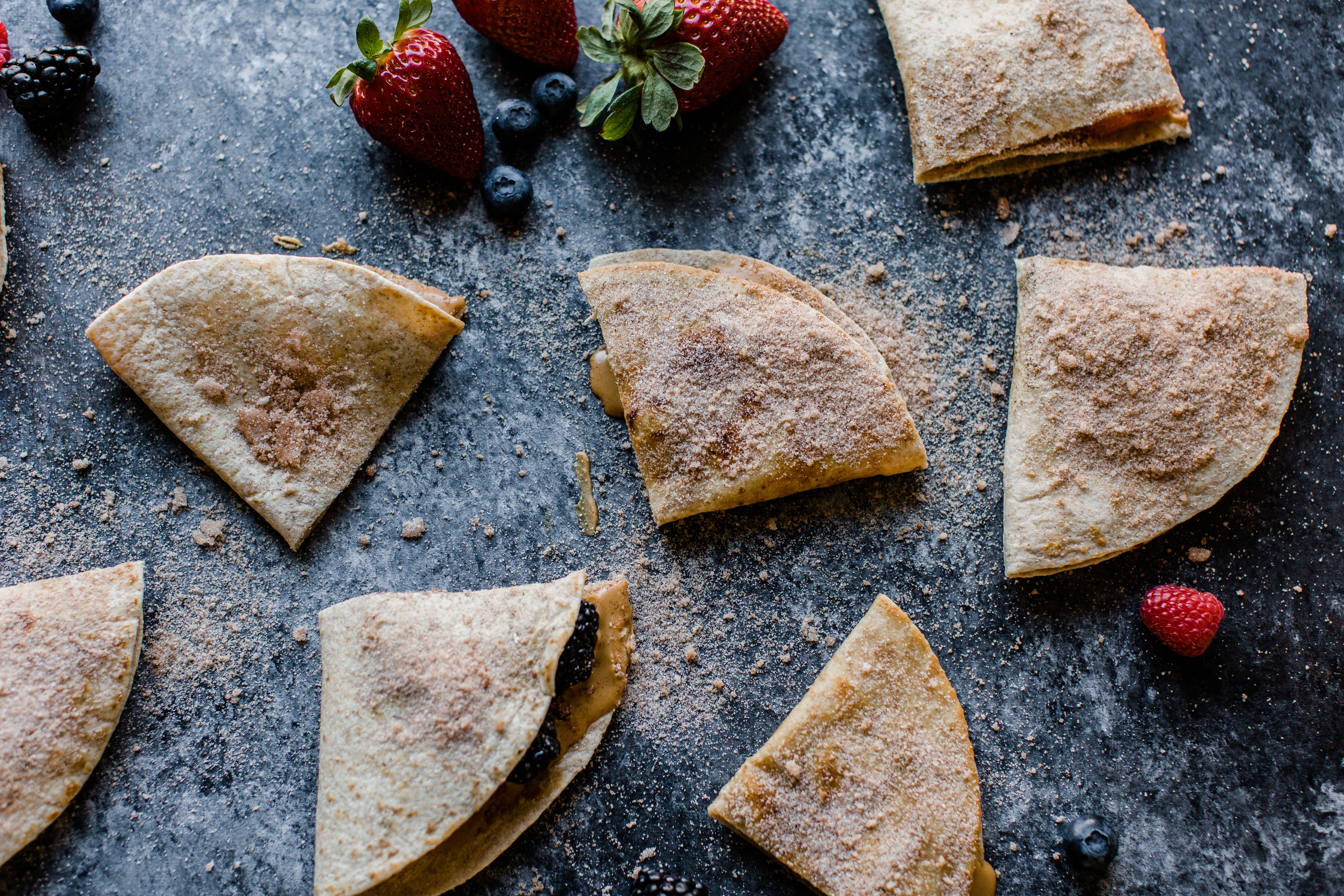 Cinnamon Sugar Berry Quesadillas